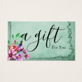 Eenvoudig en modern bedrijfscadeaubon visitekaartje (Voorkant)