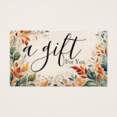 Eenvoudig en modern bedrijfscadeaubon visitekaartje (Voorkant)