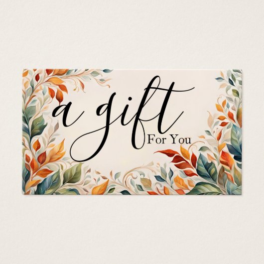 Eenvoudig en modern bedrijfscadeaubon visitekaartje (Voorkant)