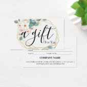 Eenvoudig en modern bedrijfscadeaubon visitekaartje (Bureau)