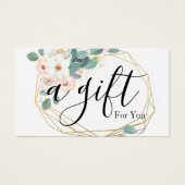 Eenvoudig en modern bedrijfscadeaubon visitekaartje (Voorkant)