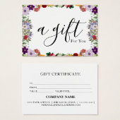 Eenvoudig en modern bedrijfscadeaubon visitekaartje (Voorkant /achterkant)