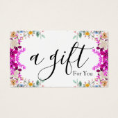 Eenvoudig en modern bedrijfscadeaubon visitekaartje (Voorkant)