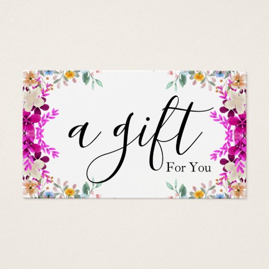 Eenvoudig en modern bedrijfscadeaubon visitekaartje (Voorkant)