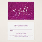 Eenvoudig en modern bedrijfscadeaubon visitekaartje (Voorkant /achterkant)