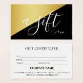 Eenvoudig en modern bedrijfscadeaubon visitekaartje (Voorkant /achterkant)