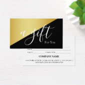 Eenvoudig en modern bedrijfscadeaubon visitekaartje (Bureau)