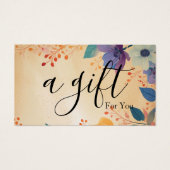 Eenvoudig en modern bedrijfscadeaubon visitekaartje (Voorkant)