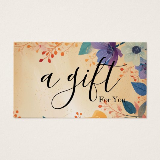 Eenvoudig en modern bedrijfscadeaubon visitekaartje (Voorkant)