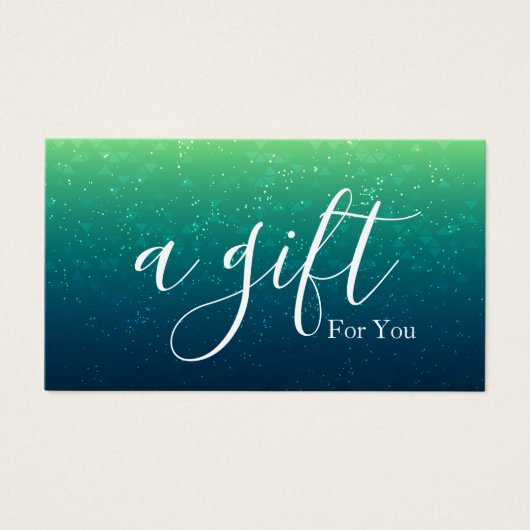 Eenvoudig en modern bedrijfscadeaubon visitekaartje (Voorkant)