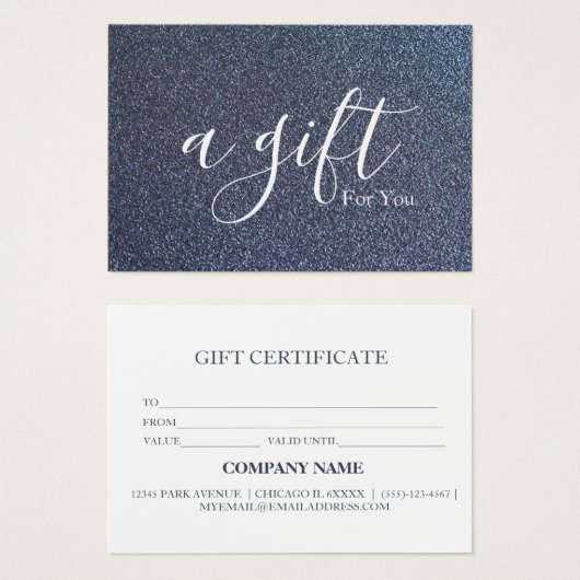 Eenvoudig en modern bedrijfscadeaubon visitekaartje (Voorkant /achterkant)