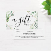 Eenvoudig en modern bedrijfscadeaubon visitekaartje (Bureau)