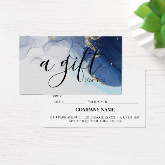 Eenvoudig en modern bedrijfscadeaubon visitekaartje (Bureau)