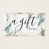 Eenvoudig en modern bedrijfscadeaubon visitekaartje (Voorkant)