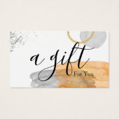 Eenvoudig en modern bedrijfscadeaubon visitekaartje (Voorkant)