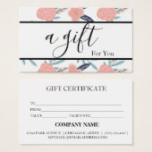 Eenvoudig en modern bedrijfscadeaubon visitekaartje (Voorkant /achterkant)