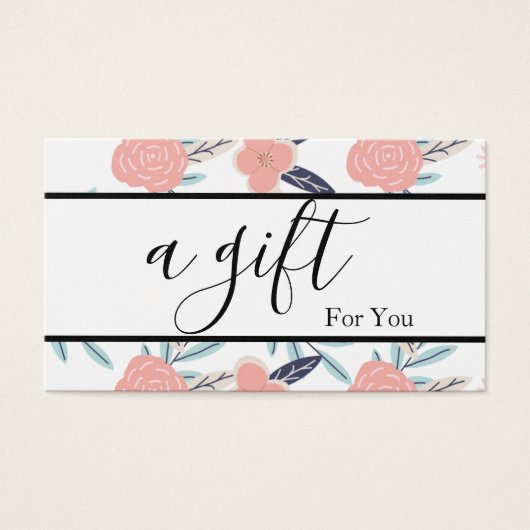 Eenvoudig en modern bedrijfscadeaubon visitekaartje (Voorkant)