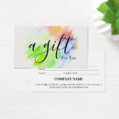 Eenvoudig en modern bedrijfscadeaubon visitekaartje (Bureau)