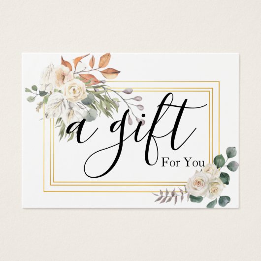 Eenvoudig en modern bedrijfscadeaubon visitekaartje (Voorkant)