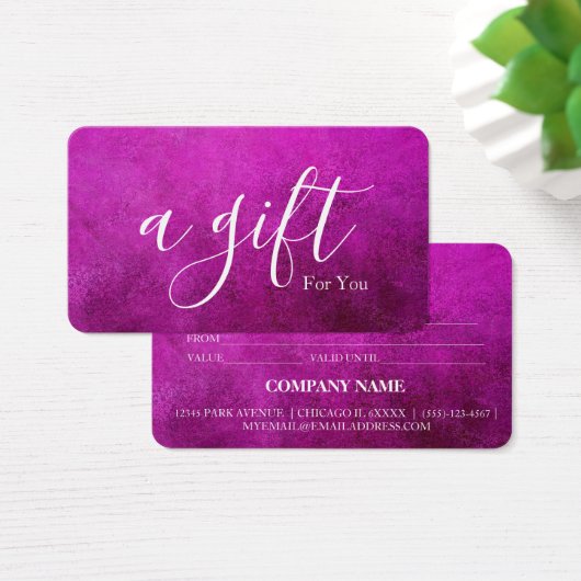 Eenvoudig en modern bedrijfscadeaubon visitekaartje (Bureau)