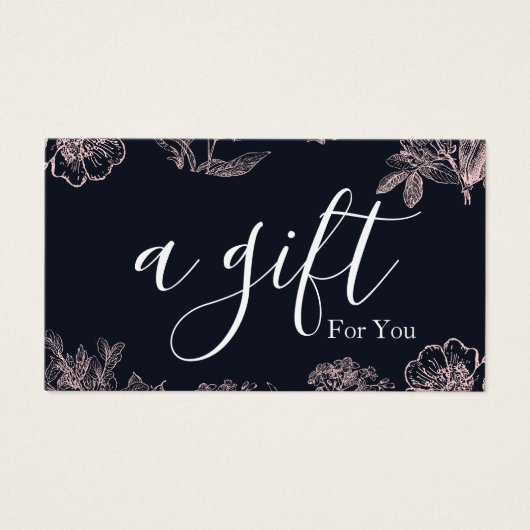 Eenvoudig en modern bedrijfscadeaubon visitekaartje (Voorkant)