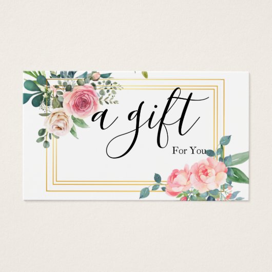 Eenvoudig en modern bedrijfscadeaubon visitekaartje (Voorkant)