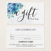 Eenvoudig en modern bedrijfscadeaubon visitekaartje (Voorkant /achterkant)