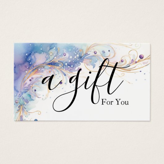 Eenvoudig en modern bedrijfscadeaubon visitekaartje (Voorkant)