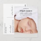 Eenvoudig en modern Briefkaart voor bekendmaking v (Voorkant / Achterkant)