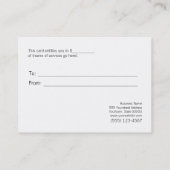 Eenvoudig en modern Cadeaucertificaat Kortingskaartje (Achterkant)