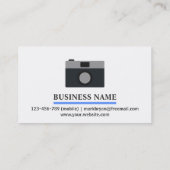 Eenvoudig en modern camerapictogram voor fotografe visitekaartje (Achterkant)