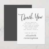 Eenvoudig en modern Chic Typography Memorial Bedankkaart (Voorkant / Achterkant)