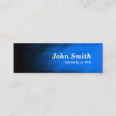 Eenvoudig en modern, donkerblauw mini visitekaartje (Voorkant)