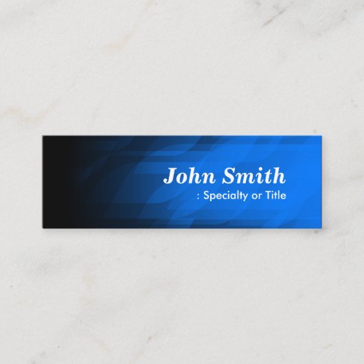 Eenvoudig en modern, donkerblauw mini visitekaartje (Voorkant)