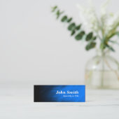 Eenvoudig en modern, donkerblauw mini visitekaartje (Staand voorkant)