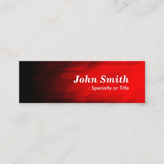 Eenvoudig en modern, donkerrood mini visitekaartje (Voorkant)