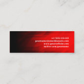 Eenvoudig en modern, donkerrood mini visitekaartje (Achterkant)