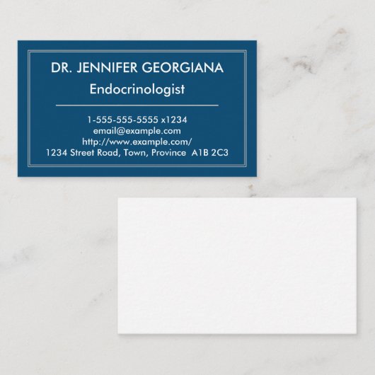 Eenvoudig en modern Endocrinoloog Visitekaartje (Voorkant / Achterkant)