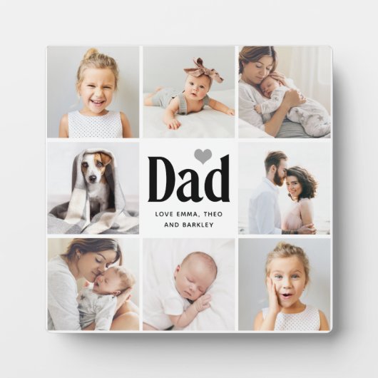 Eenvoudig en modern | Foto-collage voor papa Fotoplaat (Voorkant)