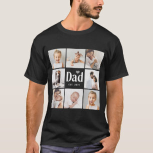Eenvoudig en modern   Foto-collage voor papa T-shirt