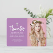 Eenvoudig en modern Foto crosscommuniqué Bedankt (Staand voorkant)