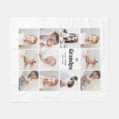Eenvoudig en modern | Fotocollage voor opa Fleece Deken (Voorkant (Horizontaal))