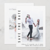 Eenvoudig en modern fotohuwelijk save the date (Voorkant / Achterkant)