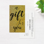 Eenvoudig en modern Gold Glitter Business Gift Visitekaartje (Bureau)