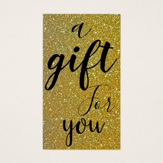 Eenvoudig en modern Gold Glitter Business Gift Visitekaartje (Voorkant)
