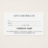 Eenvoudig en modern Gold Glitter Business Gift Visitekaartje (Achterkant)