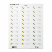 Eenvoudig en modern Lemon Return Address Label (Full Sheet)