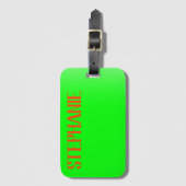 Eenvoudig en modern, lichtgroen en Oranje - op maa Bagagelabel (Voorkant (verticaal))