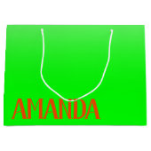 Eenvoudig en modern, lichtgroen en Oranje - op maa Groot Cadeauzakje (Voorkant)