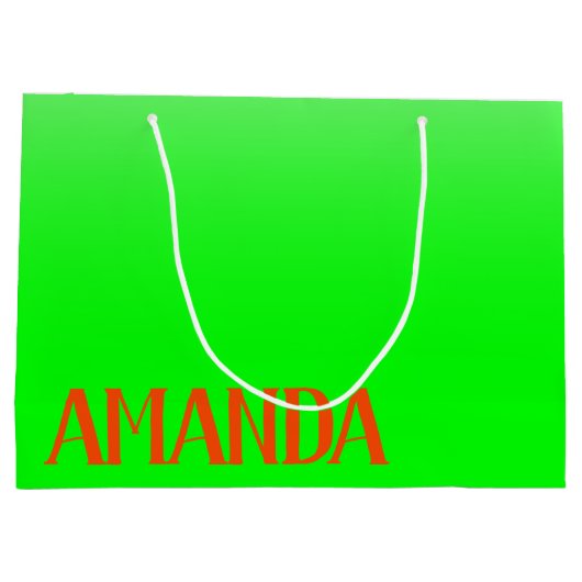 Eenvoudig en modern, lichtgroen en Oranje - op maa Groot Cadeauzakje (Achterkant)